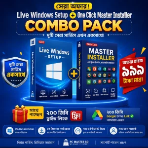 Premium Live Windows Setup + One Click Master Installer Combo Pack